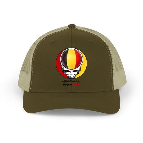 Belgium FIFA World Cup Stealie Grateful Dead Trucker Cap