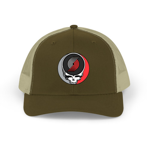 Portland Trailblazers Stealie Grateful Dead Trucker Cap