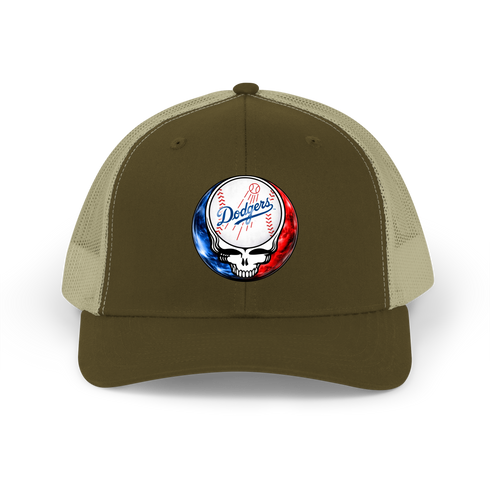 Los Angeles Dodgers Crystal Stealie2 Stealie Grateful Dead Trucker Cap
