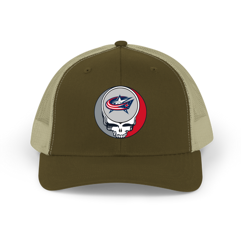 Columbus Blue Jackets Stealie Grateful Dead Trucker Cap