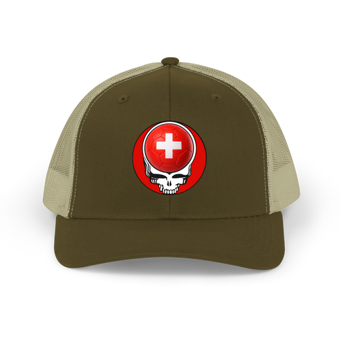 Switzerland FIFA World Cup Stealie Grateful Dead Trucker Cap