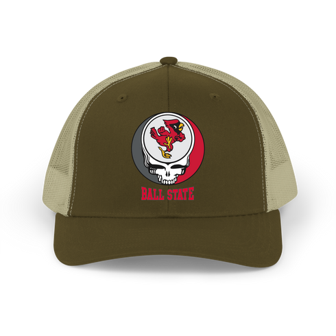Ball State Stealie Grateful Dead Trucker Cap
