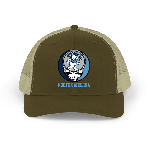 University of North Carolina Dancing Ram Stealie Stealie Grateful Dead Trucker Cap