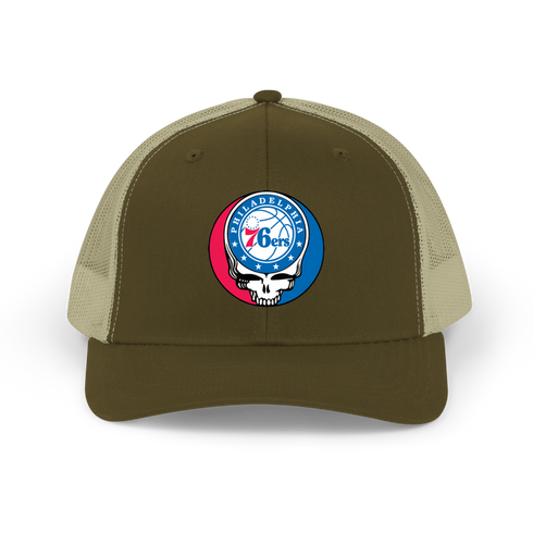 Philadelphia 76ers Stealie Grateful Dead Trucker Cap