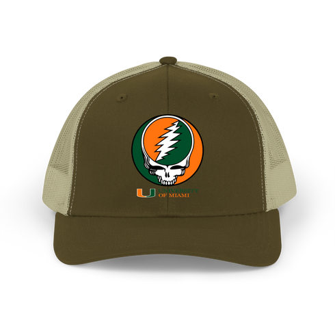 University of Miami Stealie Grateful Dead Trucker Cap