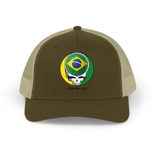 Brazil FIFA World Cup Stealie Grateful Dead Trucker Cap