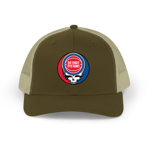 Detroit Pistons Stealie Grateful Dead Trucker Cap