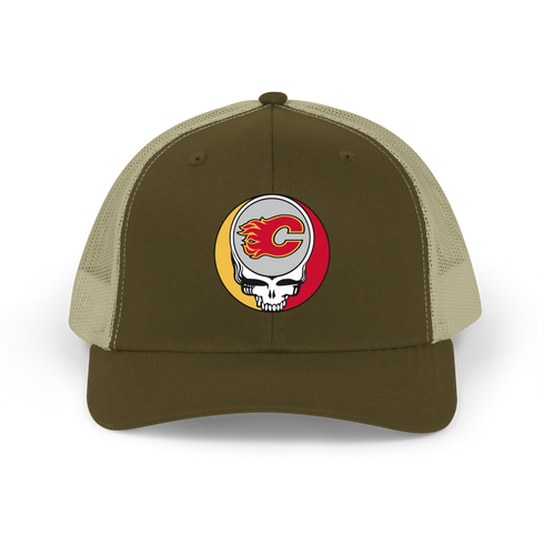 Calgary Flames Stealie Grateful Dead Trucker Cap