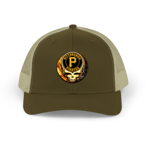 Pittsburgh Pirates Crystal Stealie Stealie Grateful Dead Trucker Cap