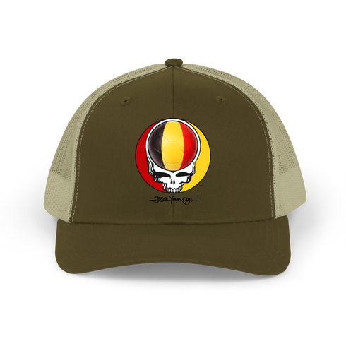 Belgium FIFA World Cup Stealie Grateful Dead Trucker Cap