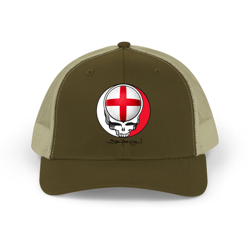 England FIFA World Cup Stealie Grateful Dead Trucker Cap