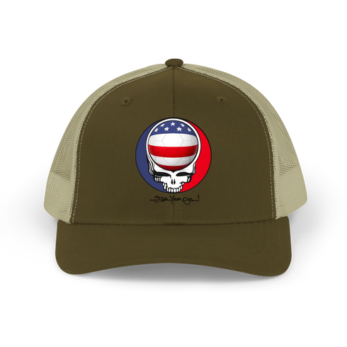 Soccer USA FIFA World Cup Stealie Grateful Dead Trucker Cap