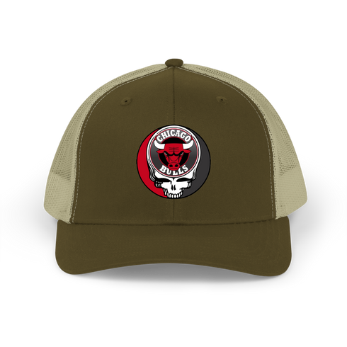 Chicago Bulls Stealie Grateful Dead Trucker Cap