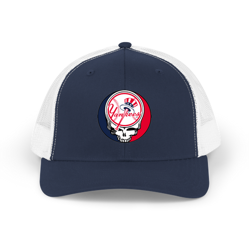 Yankees Stealie Grateful Dead Trucker Cap