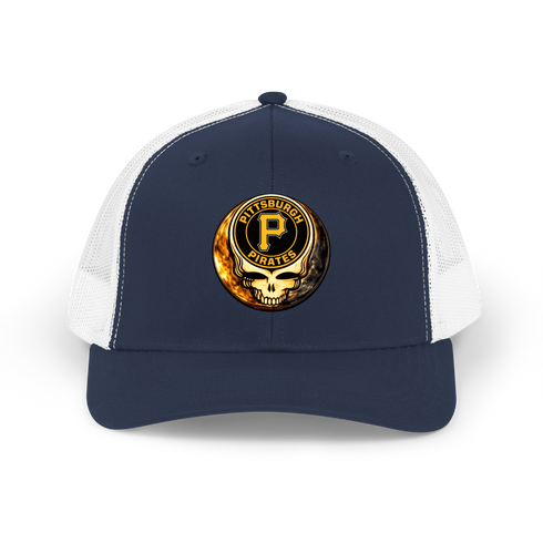 Pittsburgh Pirates Crystal Stealie Stealie Grateful Dead Trucker Cap