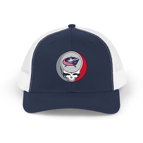 Columbus Blue Jackets Stealie Grateful Dead Trucker Cap