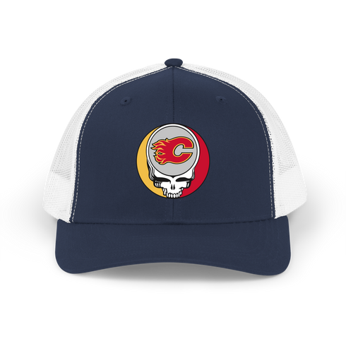 Calgary Flames Stealie Grateful Dead Trucker Cap