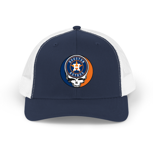 Huston Astros Logo Stealie Grateful Dead Trucker Cap