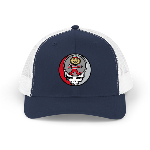 Ohio State Dancing Buckeye Stealie Stealie Grateful Dead Trucker Cap
