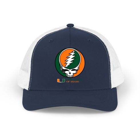 University of Miami Stealie Grateful Dead Trucker Cap