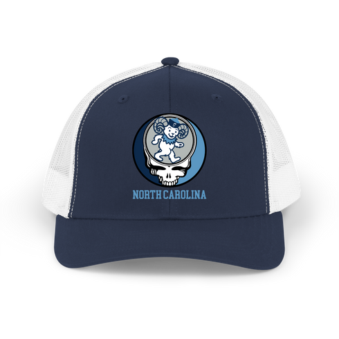 University of North Carolina Dancing Ram Stealie Stealie Grateful Dead Trucker Cap
