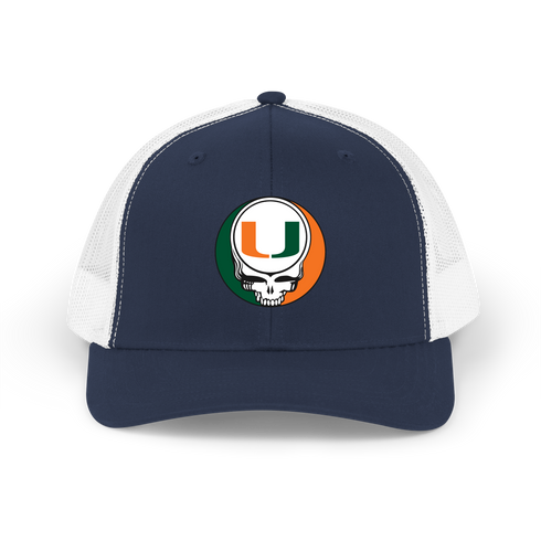University of Miami Stealie Grateful Dead Trucker Cap