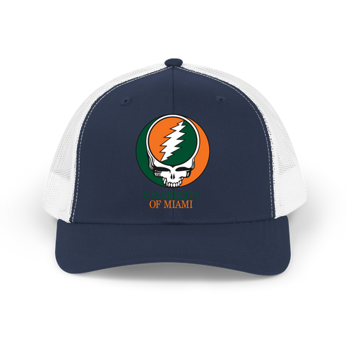 University of Miami Stealie Grateful Dead Trucker Cap