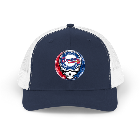 Atlanta Braves Crystal Stealie Stealie Grateful Dead Trucker Cap