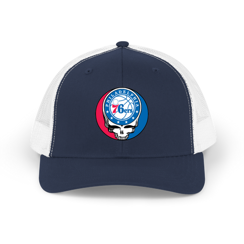 Philadelphia 76ers Stealie Grateful Dead Trucker Cap