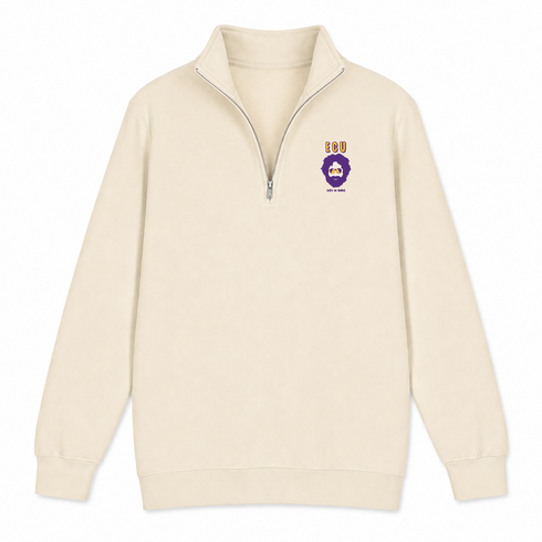 ECU Jerry - Life is dead.® - Premium Grateful Dead Quarter-Zip Pullover - Sand - 1