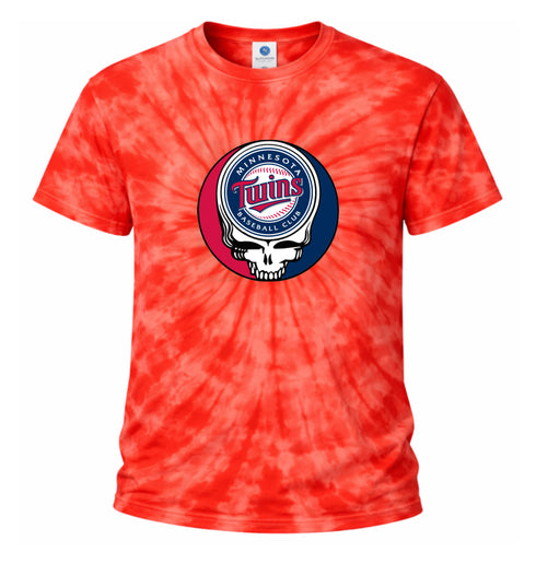 Minnesota Twins Stealie Tie-Dye Grateful Dead T-Shirt