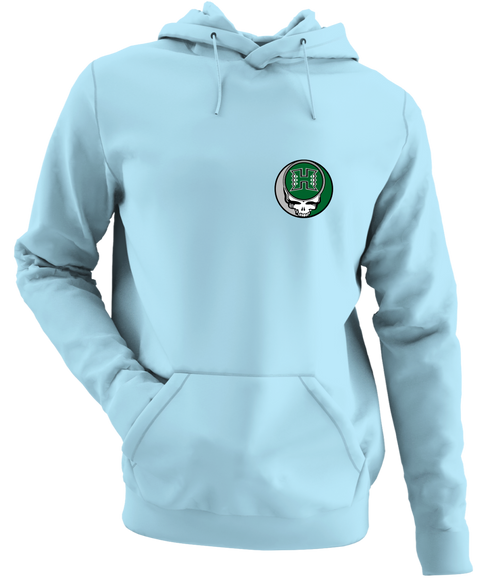 University of Hawaii - Premium Grateful Dead Left Chest Hoodie - Light Blue