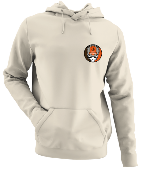 Cleveland Football - Premium Grateful Dead Left Chest Hoodie - Sand - 3