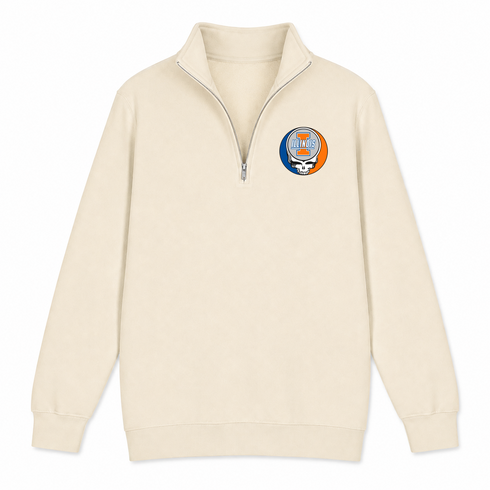 University of Illinois - Premium Grateful Dead Quarter-Zip Pullover - Sand - 2