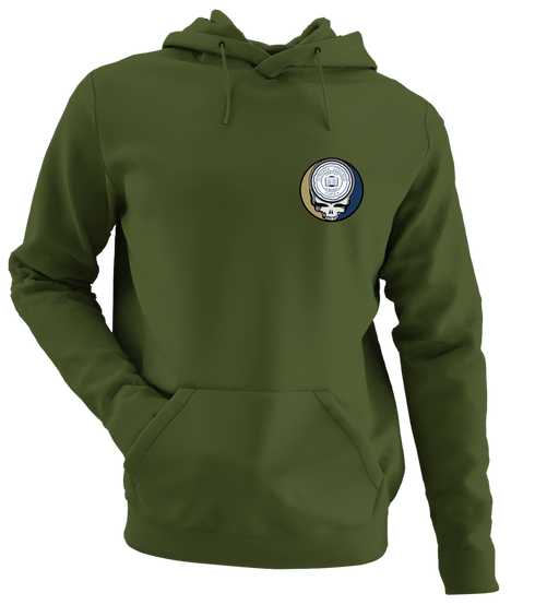 Juniata - Premium Grateful Dead Left Chest Hoodie - Military Green - 7