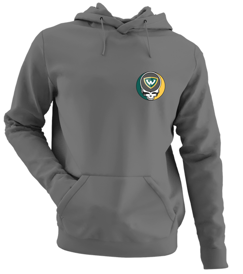 Wayne State University - Premium Grateful Dead Left Chest Hoodie - Charcoal - 8