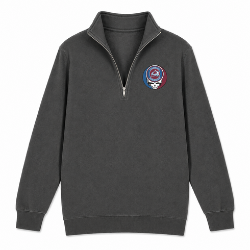 Colorado Avalanche - Premium Grateful Dead Quarter-Zip Pullover - Charcoal - 6