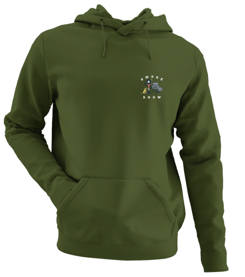 Smoke Show - Life is dead.® - Premium Grateful Dead Left Chest Hoodie - Military Green - 7