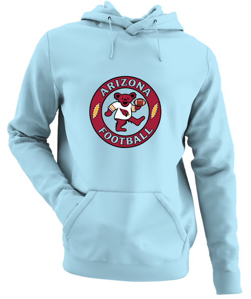 Arizona Football Dancing Bear - Premium Grateful Dead Hoodie - Light Blue