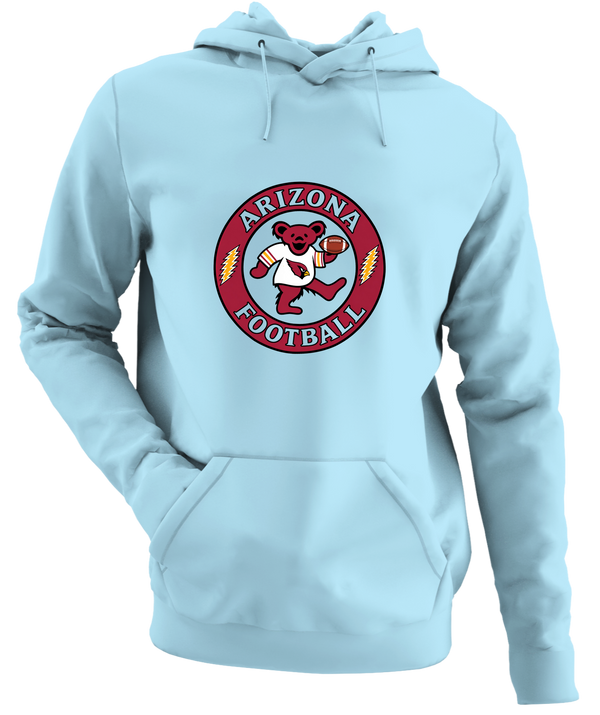 Arizona Football Dancing Bear - Premium Grateful Dead Hoodie - Light Blue