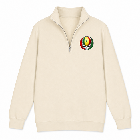 Senegal FIFA World Cup - Premium Grateful Dead Quarter-Zip Pullover - Sand - 2