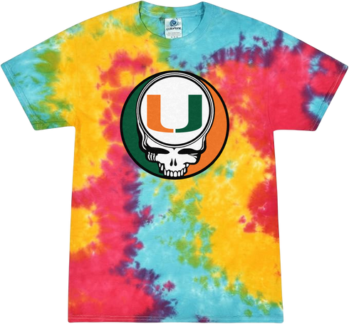 University of Miami Stealie Tie-Dye T-Shirt
