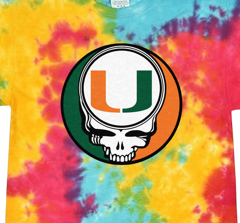 University of Miami Stealie Tie-Dye T-Shirt
