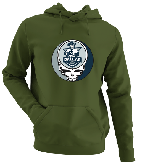 Dallas Football - Premium Grateful Dead Hoodie - Military Green - 7