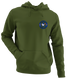 Buffalo Football Dancing Bear - Premium Grateful Dead Left Chest Hoodie - Military Green