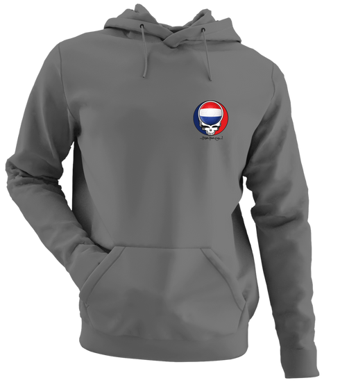 Netherlands FIFA World Cup - Premium Grateful Dead Left Chest Hoodie - Charcoal - 8