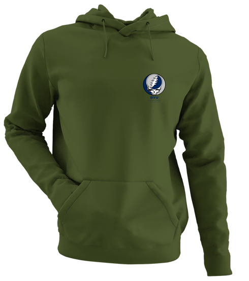 BYU - Premium Grateful Dead Left Chest Hoodie - Military Green - 7