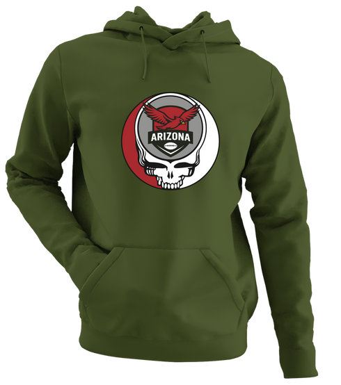 Arizona Football - Premium Grateful Dead Hoodie - Military Green - 7