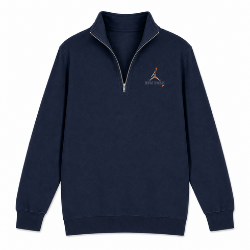 New York Knick - Air Jerry - Premium Grateful Dead Quarter-Zip Pullover - Navy - 4