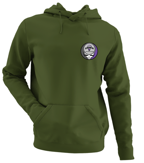 Scranton Lacrosse - Premium Grateful Dead Left Chest Hoodie - Military Green - 7
